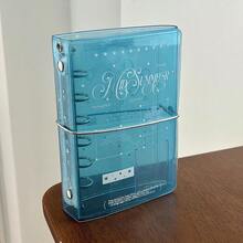 A7 Tri-Fold Loose Leaf Notebook, PVC Transparent Cover, Organizer Album With Divider Pages, Planner Journal