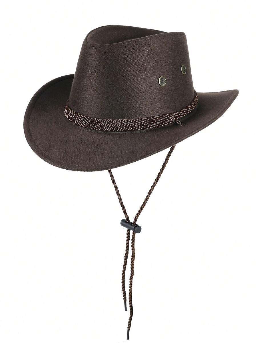 LEAJOURNO. 1顶男女通用绳编毡牛仔帽，适合所有季节