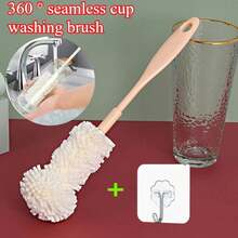 Sponge Cleaning Cup Brush PP Silicone Cup Brush Cleaning Brush Small Brush Bottle Brush Teacup Brush Glass Cup Brush