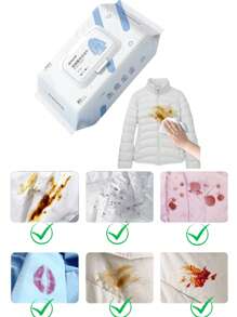 80 Peças/Pacote Lenços Umedecidos para Limpeza de Jaquetas de Pluma, Remoção de Manchas, Lavagem Sem Água, Lenços Umedecidos para Roupas, Suprimentos Essenciais para o Lar