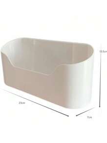 1 pieza Caja de almacenamiento montada en la pared, gran organizador de gabinete de puerta de suministros de baño sin perforación