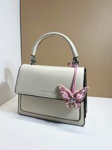 1 pieza Abalorios sólidos hechos a mano con diseño de mariposa elegante y de moda, simple y lindo, versátil, alegre e interesante. Puede usarse como mochila, bolso de hombro, bolso diagonal, bolso de mano, bolso de axila, bolso de maquillaje, otros bolsos de almacenamiento, colgante, colgante de coche, llavero, colgante de cintura de pantalones, colgante de equipaje, colgante de identificación. Adecuado para parejas, novias, estudiantes, hombres y mujeres, para trabajar y desplazarse, citas diarias, vacaciones, viajes y viajes de negocios. Adecuado para hombres, vacaciones, novias, madres, pequeños regalos, regalos de cumpleaños. - Rosa - Ver 4