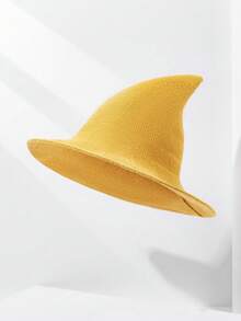 1 chiếc mũ phù thủy đan phong cách Châu Âu & Mỹ, mũ lưỡi trai nhọn hình phù thủy Halloween, có thể gấp lại, mặt hàng xuyên biên giới phổ biến, mũ xô trang trí Halloween mùa thu/đông, trang phục mùa đông - Nhiều màu - Xem 7