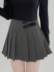 2025春秋百搭百褶裙 - 灰色 - 查看 1