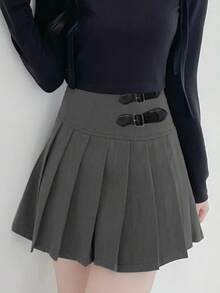 2025春秋百搭百褶裙 - 灰色 - 查看 5