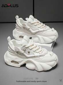 AoPlus Minimalist Men's Flat Sports Shoes - Lightweight Flexible Design, Slip-Resistant Outsole For Office Commute & Casual Wear - 米色 - 查看 1