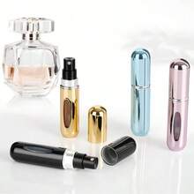 One 5ml Perfume Refillable Bottle Travel Suit, Bottom Press Type, Reusable Perfume Spray Bottle, Similar To Lipstick Shape, With Visible Window, Convenient For Travel And Air Travel - 金色 - 查看 2