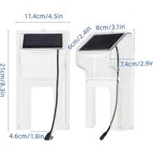 1PC High-Definition Wireless Video Doorbell With Solar Rainproof Cover, Type-C Port, Supports Voice Switching Intercom Function, Easy For Outdoor Installation, Uninterrupted Power Supply, Long Battery Life, Black And White Color Design