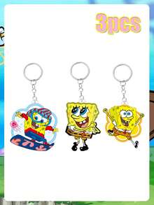 SPONGEBOB Spongebob SquarePants Cartoon Key Chains, Small Items, Bags, Pendants, Couple Transparent Acrylic Key Chains, Cartoon Rainbow Key Chains, Wallets, Schoolbags, Backpacks, Crossbody Bags, Bracelets, Luggage, Halloween, Christmas Gift Key Chains, Pendants, Birthday Gifts, Festival Gifts