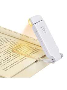 1pc Portable Bookmark Light, Rechargeable LED Reading Light, Clip-On Reading Light, Bed Reading Eye Protection Light