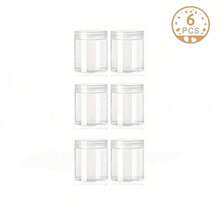 1/2/3/5/6 Packung 120ml klare Plastikdosen mit Deckeln, Weithaltige nachfüllbare Aufbewahrungsbehälter, leere runde Behälter für Süßigkeiten, Perlen, Lotion, Schleim Herstellung und Lebensmittelaufbewahrung