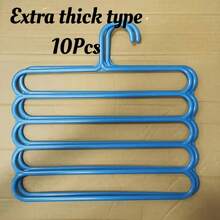 5-Layer Clothing Storage Rack Organizer With Clothes Hanger And Pants Hanger, Durable Plastic Material, Easy Assembly Home Closet Organization, Space Saving Wardrobe Display Stand For Bedroom Decor - Multicolor - View 19
