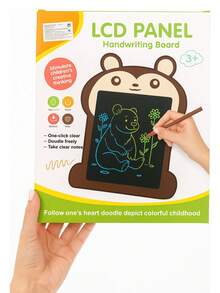 Magic LCD Writing Tablet, Reusable Erasable Digital Drawing Board, Educational Toy For Kids, Bear Shape, Portable, Lightweight, Colorful Drawing - Black - View 4