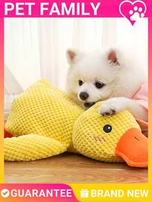 嘎嘎叫鸭毛绒节日狗狗玩具，带吱吱叫声，适合小型犬幼犬，狗狗咀嚼玩具圣诞节万圣节镇静咀嚼玩具，适合焦虑的狗狗，可爱的互动宠物玩具，最适合作为圣诞礼物 - 彩色 - 查看 7