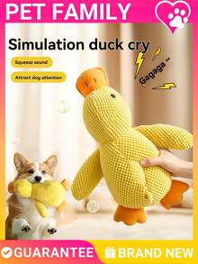 嘎嘎叫鸭毛绒节日狗狗玩具，带吱吱叫声，适合小型犬幼犬，狗狗咀嚼玩具圣诞节万圣节镇静咀嚼玩具，适合焦虑的狗狗，可爱的互动宠物玩具，最适合作为圣诞礼物 - 彩色 - 查看 10