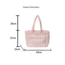 1PC Gym Yoga Tote Bag For Women, Lightweight Puffy Travel Duffel Bag Quilted Shoulder Bag Handbag For Travel, Work, Sport, Weekender Overnight Carry On Bag - Multicolor - View 4