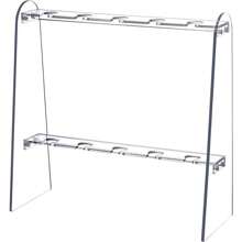 1pc Merry Christmas Elegant Acrylic Champagne Tower Glass Holder, Transparent Display Rack For Party, Wedding, Christmas, Detachable High-End Party Champagne Cup Stand, 2-Tier Champagne Tower Rack For Living Room, Dining Room, Holiday Use