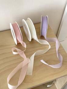 1 Roll Of 20 Yards Of 0.98in Milk Snow Yarn Ribbon, Suitable For DIY, Weddings, Christmas Decorations, Bow Making, Crafts, Cards, Gifts, Flower Accessories, Woven Ribbons And Gift Wrapping Materials - Bow Ribbons, Shoe And Hat Crocheting Supplies/Handmade Supplies/Autumn Decoration Supplies/Holiday Supplies/DIY Accessories, Valentine's Day/Halloween/Christmas/New Year - Multicolor - View 5