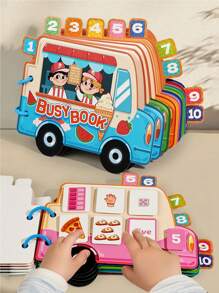 Number Busy Book For Kids 3-5, Preschool Quite Book, Math Counting Game, Montessori Kindergarten Learning Activities For Toddlers Ages 3+, Educational Matching Autism Sensory Travel Toy