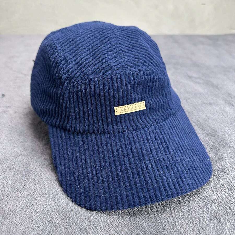 Anth Co Original Navy Velvet Five Panel Cap - 藍色 - 查看 1