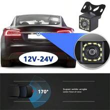 Cámara de visión trasera universal para automóvil con 12 LED, visión nocturna HD, resistente al agua, para estacionamiento y marcha atrás, monitor de cámara de respaldo de automóvil CCD - Negro - Ver 7