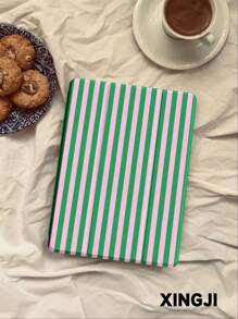 1pc Pink & Green Striped IPad (A16) 11 Inch 11th Generation 2025 Pattern Protective Case, Compatible With IPad 10.2 Inch 2021/2020 IPad 10th/9th/8th Generation, Compatible With Samsung Galaxy Tab A8 10.5 Inch 2022, Tablet Protective Cover With Pencil Holder, Support Auto Sleep/Wake Cover - Multicolor - View 1