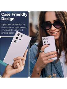 一套摄像头镜头保护膜，兼容三星 Galaxy S25 Ultra、S25、S25 Plus、S24 Ultra、S24、S24 Plus、S23 Ultra、S23、S23 Plus 以及 A14、A15、A16、A36、A55、A54、A25 等型号。高清钢化玻璃铝合金边框，后置摄像头镜头保护膜，适合日常、办公和居家使用。晶莹剔透的镜头保护膜，防水、防震、防摔、防刮、防指纹，全覆盖。 - 彩色 - 查看 4