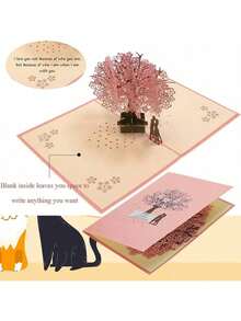 3D Pop-Up Wedding Greeting Card With Envelope, Romantic Lover Paper Carving Handmade Card, Sweet Wedding Party Invitation, Valentine's Day/Anniversary Card, Graduation Season Love Card