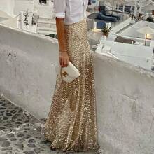 Spring And Autumn Direct  Women's Sequin Long Skirt Sequin Skirt - 圖片色 - 查看 5