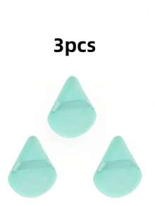 Éponge de maquillage triangulaire verte turquoise réutilisable, outil de maquillage polyvalent pour fond de teint, crème, BB crème, écran solaire, coussin et blush - alternative parfaite aux pinceaux de maquillage, libère vos mains, cadeau de Noël idéal, maquillage, pas cher, décoration de chambre, coiffeuse, voyage, chambre à coucher, accessoires de maquillage, tampon, mélangeur de maquillage, tampon de poudre, éponge de maquillage