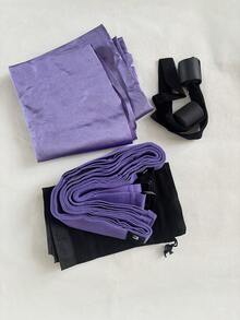 1pc Yoga Stretching Strap, Waist Back Legs Fitness Belt, Back Bend Auxiliary Trainer With Door Anchor, Height Adjustable Aerial Yoga, One Horse Crotch Pressure Stretching Belt, Anti-Gravity Inversion Exercises Hammock Door Flexibility Tensile Trainer, Pink High Strength Wide Polyester, Yoga Stretcher, Back Bend Split Inversion Belt, Stretching Exercise Equipment For Dancing Ballet Gymnastics Training Pilates Split Fitness - Pink - View 5