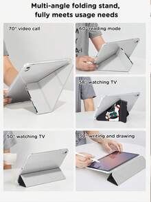宇航员图案 Y 型折叠平板电脑保护套 适用于三星平板电脑 A9+ 11 英寸/iPad Mini6/7/9.7/10.2/10.5/10.9/12.9/Pro 11 第 10 代 保护套支持多角度调节 六种放置支架方式 内置笔槽 笔槽透明后盖 防摔保护 自动唤醒/睡眠 - 彩色 - 查看 5