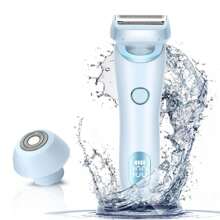 Electric Razors Shaver ,Bikini Trimmer For Women,2 In 1 Wet & Dry Electric Waterproof Razor Shaver, Painless Hair Removal Removable Head Portable Multifunctional Shaver 800mAh Rechargeable Electric Hair Removal Trimmer For Men And Women