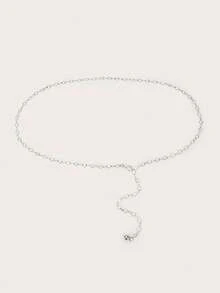 1件夏季新款腰链，休闲时尚百搭配饰 - 銀色 - 查看 5