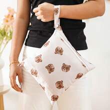 1 حزمة أكياس جافة رطبة مقاومة للماء قابلة لإعادة الاستخدام مع، حقيبة شاطئ حمام لياقة بدنية حقيبة يوغا مستلزمات الحمام منظم حضانة لملابس السباحة والملابس الرطبة