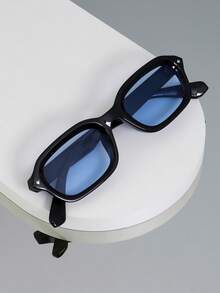 新款复古经典小框方形时尚眼镜女男简约百搭节日派对独特时尚眼镜 - 彩色 - 查看 3