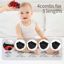 1 套婴儿理发器，HC300，新款小型电动理发器，蓝黄配色方案，儿童静音理发器，防水可充电无线婴儿理发套装，适用于婴幼儿 - 藍色 - 查看 7