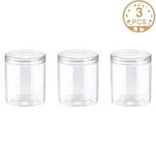 1/2/3/5/6 Packung 120ml klare Plastikdosen mit Deckeln, Weithaltige nachfüllbare Aufbewahrungsbehälter, leere runde Behälter für Süßigkeiten, Perlen, Lotion, Schleim Herstellung und Lebensmittelaufbewahrung