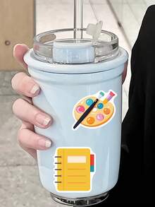 SCXXBSW 50pcs Back To School Cartoon Graffiti Stickers Decorative Handbooks Water Cups Notebook Luggage Waterproof Stickers - Multicolor - View 9
