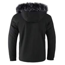 Men Winter Thickened Down Coat With Big Fur Collar Warm Padded Jacket High Quality Outwear For Dad Father Winter Coat Men Clothes Coat For Men Abrigos Para Hombre Tracksuit Men Ropa De Hombre Jackets For Men Winter Coat Vest For Men Puffer Jacket Men Winter Jacket - 黑色 - 查看 3