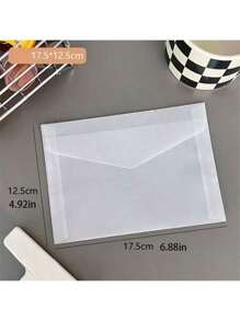 10 件硫酸纸半透明卡片夹保护信封，防水文件/照片收纳套，圣诞节 - 透明磨砂 - 查看 16