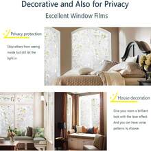 Decorative Heat Reduction Window Cover Frosted 3D Stained Window Film Static Cling Removable Window Decal For Kitchen For Office For Bathroom - Multicolor - View 5