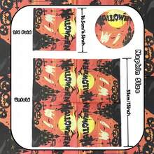 20 piezas de servilletas de papel coloridas para fiesta de Halloween, de 13*13 pulgadas, 2 capas, para restaurante y fiesta de hotel, con estampados de castillo, calabaza, murciélago, fantasma y telaraña, decoración para fiesta de Halloween, servilletas de papel desechables para Halloween