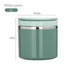 OBOVAY 1个650-1000毫升不锈钢保温食品容器，带提手，适用于盛汤、午餐、早餐、户外野餐、学生午餐盒。这款真空保温汤/午餐盒具有优异的保温/保冷功能，防漏，是返校用品的理想之选。 - 彩色 - 查看 7