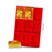 1 Stück antihaftbeschichtete Silikon-Backform, 9-Fach Silikon-Brotbackform, geeignet für Brot, Kuchen, Hackbraten und Brownies, hitzebeständige manuelle Backform, verwendbar für Geburtstag, Party - rechteckige Silikon-Form zum Herstellen von Eiswürfeln und Desserts