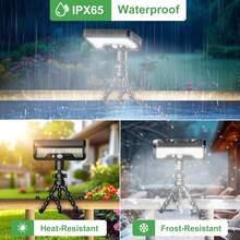 Motion Sensor Outdoor Lights With Flexible Octopus Tripod 600LM Solar Sercurity Lights Waterproof, Dual Charging Solar Ourdoor Light For Camping,Fence, Patio - White - View 5