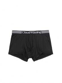 4pcs/Set Men's Comfortable Short Solid Color Briefs, Basic Sports Polyester Soft Lightweight Seamless Mid-Waist