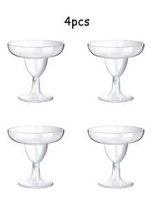 10 件/4 件 PS 材质透明高球香槟杯，150 毫升不易破碎的透明塑料高脚鸡尾酒杯，可重复使用的高球杯，圆形香槟杯，适用于酒精饮料、马提尼酒、甜点、香槟、派对酒吧和婚礼。