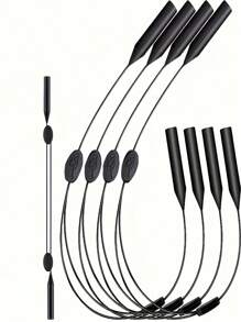 1-3条经典多功能眼镜带，简约黑色可调节时尚眼镜绳，舒适实用眼镜固定器，户外运动眼镜绳，女士眼镜配件