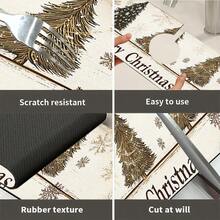 1 Stück/90 Stücke Weihnachten, Weihnachtsbaum bedruckter Wasserhahn, wasserabsorbierender Abtropfmatte, Retro Kaffee wasserabsorbierende schnelltrocknende Matte, gummibeschichtete Toiletten- und Küchenarbeitsplatten-Wasserhahn-Abtropfmatte, geeignet für Wasserhähne in Büros, gewerblichen Betrieben und Haushalten, dekorative Küchendekorationen